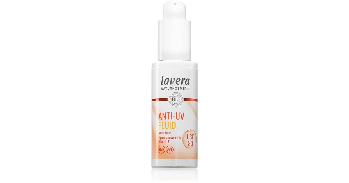 Lavera Anti-UV Fluido lozione abbronzante per il viso SPF 30 30 ml