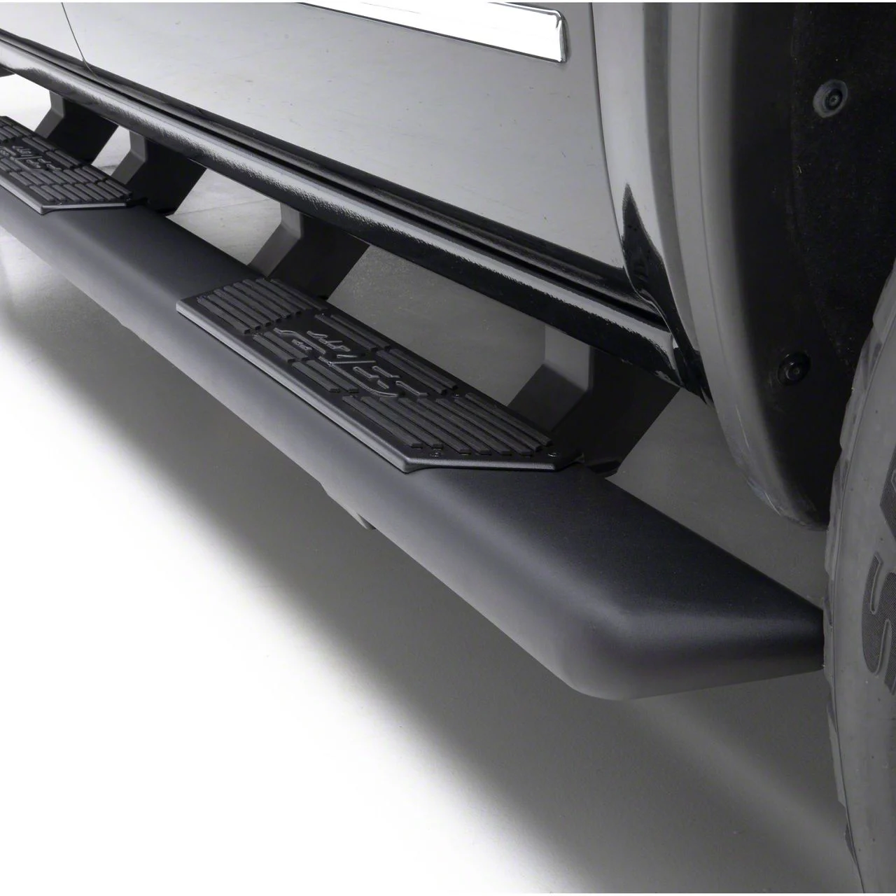 AscentStep 5.50-Inch Running Boards; Carbide Black (15-26 F-150 SuperCrew)