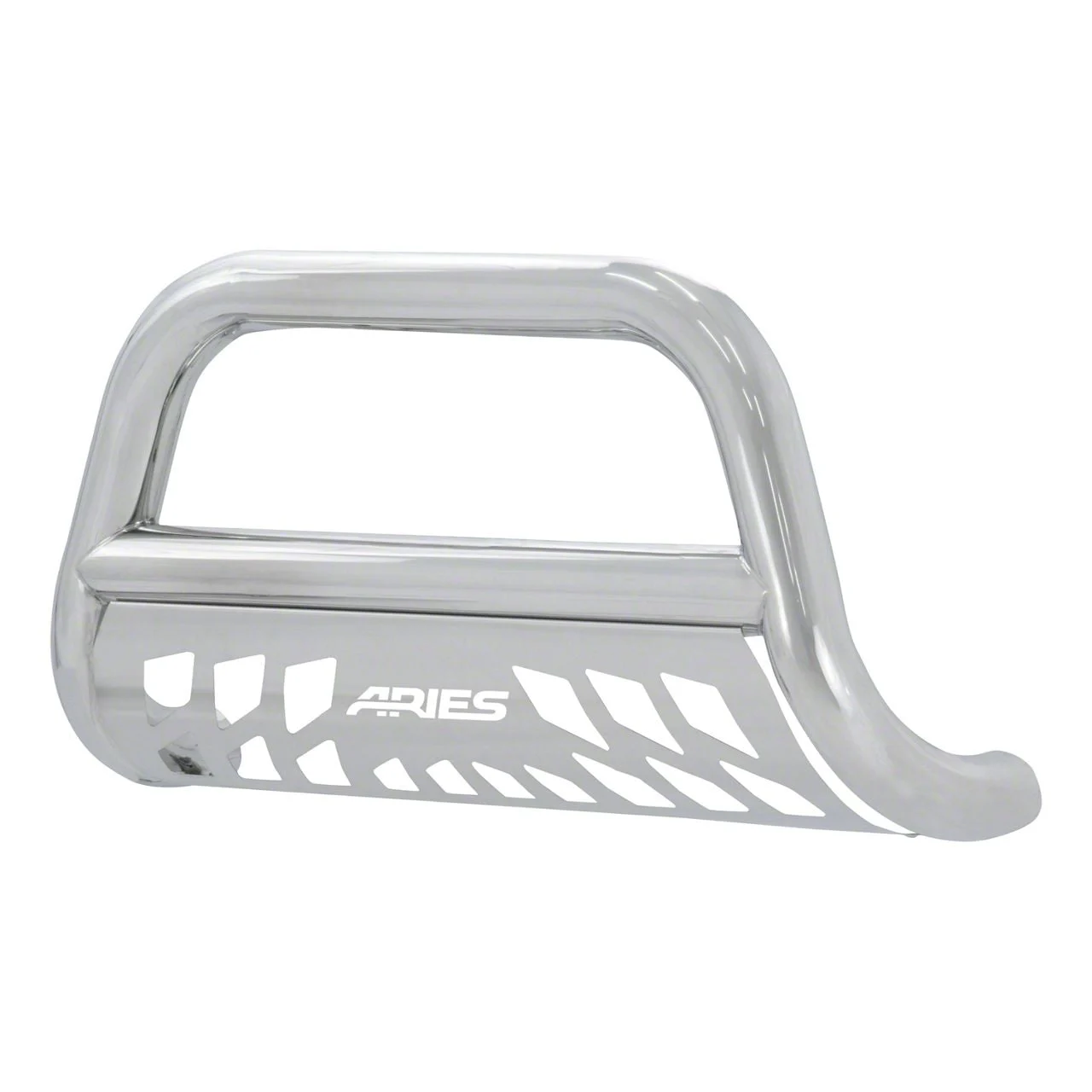 3-Inch Bull Bar with Skid Plate; Stainless Steel (07-18 Silverado 1500)