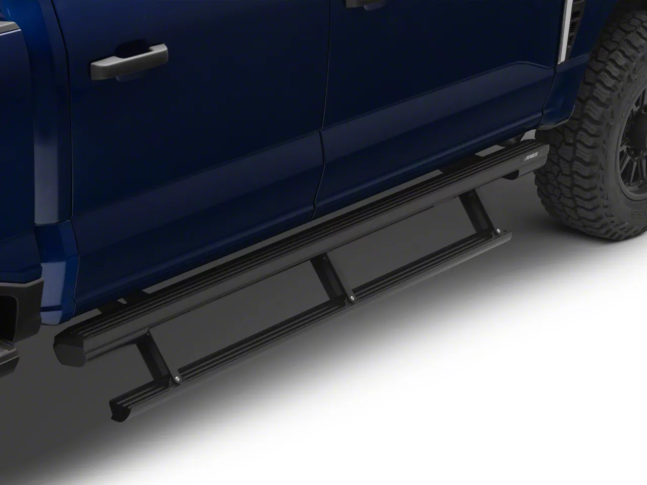 ActionTrac Powered Running Boards; Carbide Black (17-26 F-250 Super Duty SuperCrew)