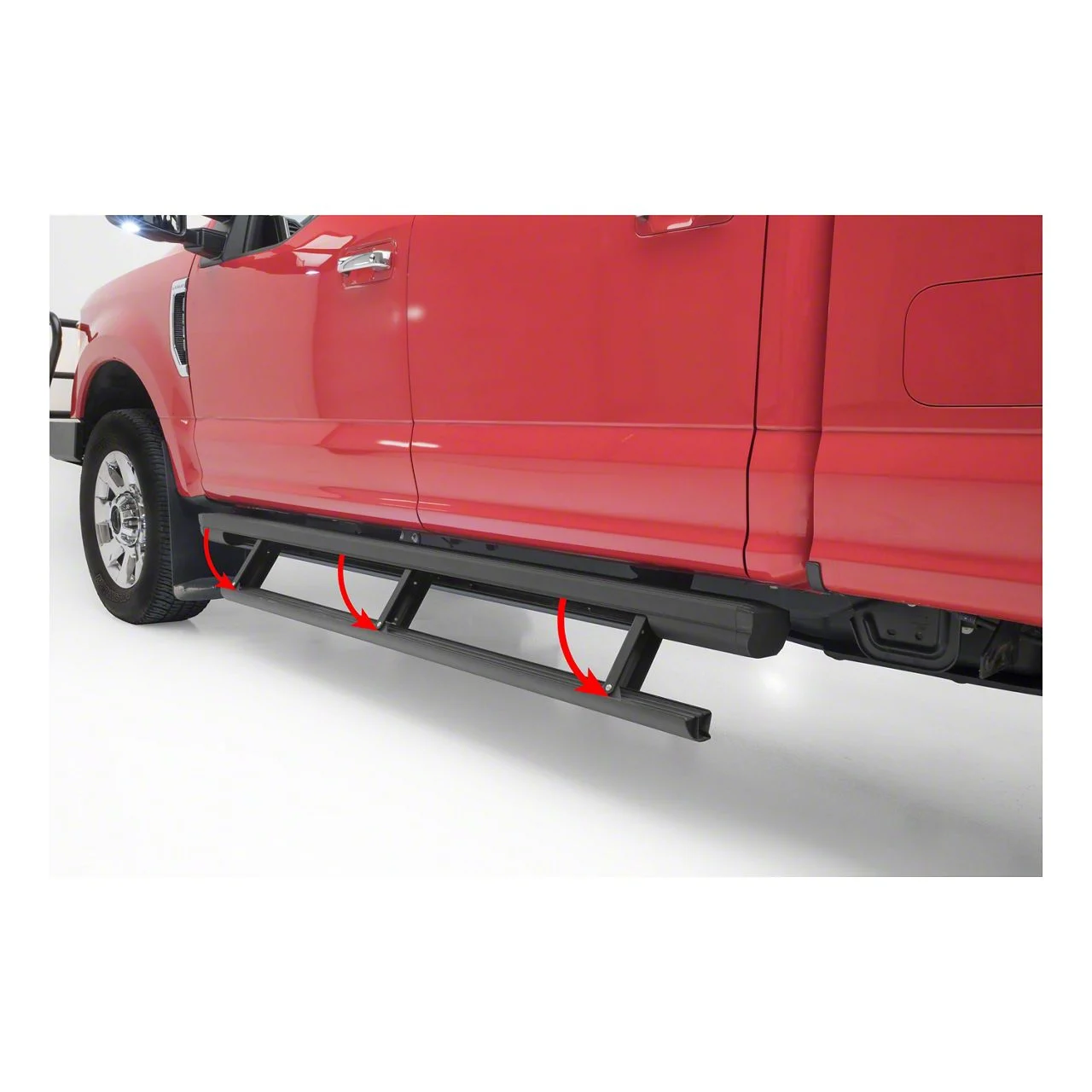 ActionTrac Powered Running Boards; Carbide Black (11-16 F-250 Super Duty SuperCrew)
