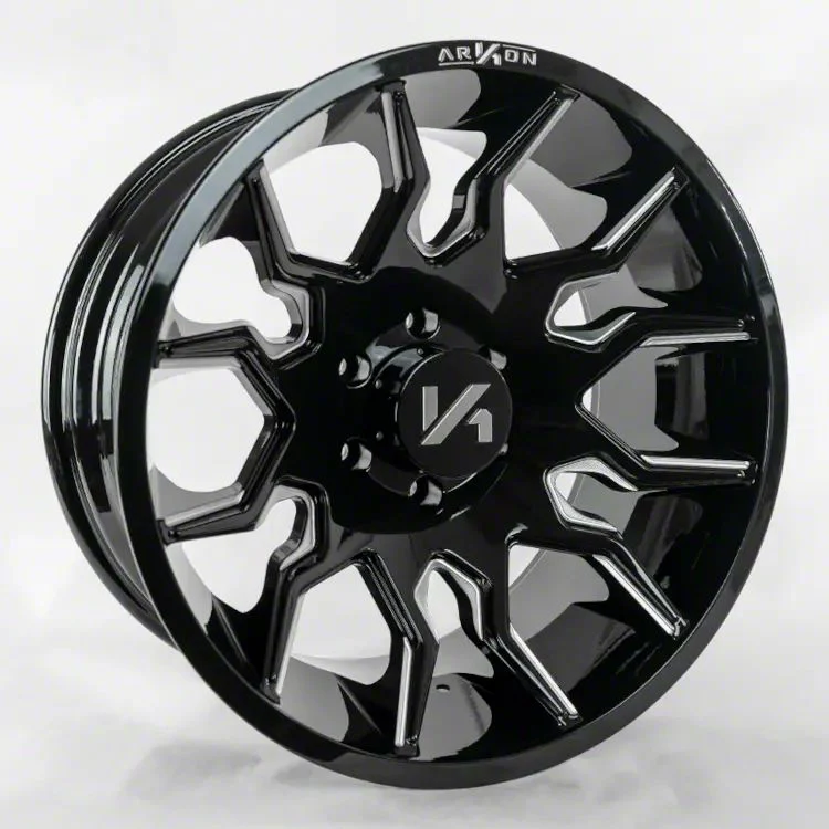 Arkon Off-Road Roosevelt Gloss Black with Milled Edges 6-Lug Wheel; 20x10; -25mm Offset (15-20 Yukon)