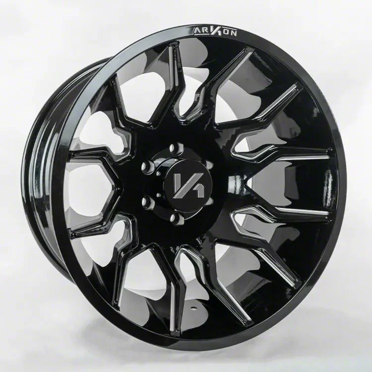 Arkon Off-Road Roosevelt Gloss Black with Milled Edges 6-Lug Wheel; 20x12; -51mm Offset (21-26 Yukon)