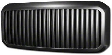 Vertical Style Upper Replacement Grille; Gloss Black (11-16 F-350 Super Duty)
