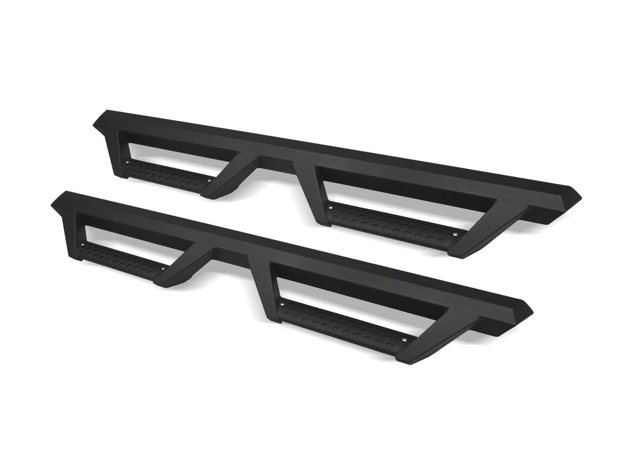 AR Drop Side Step Bars; Matte Black (17-26 F-350 Super Duty SuperCab)