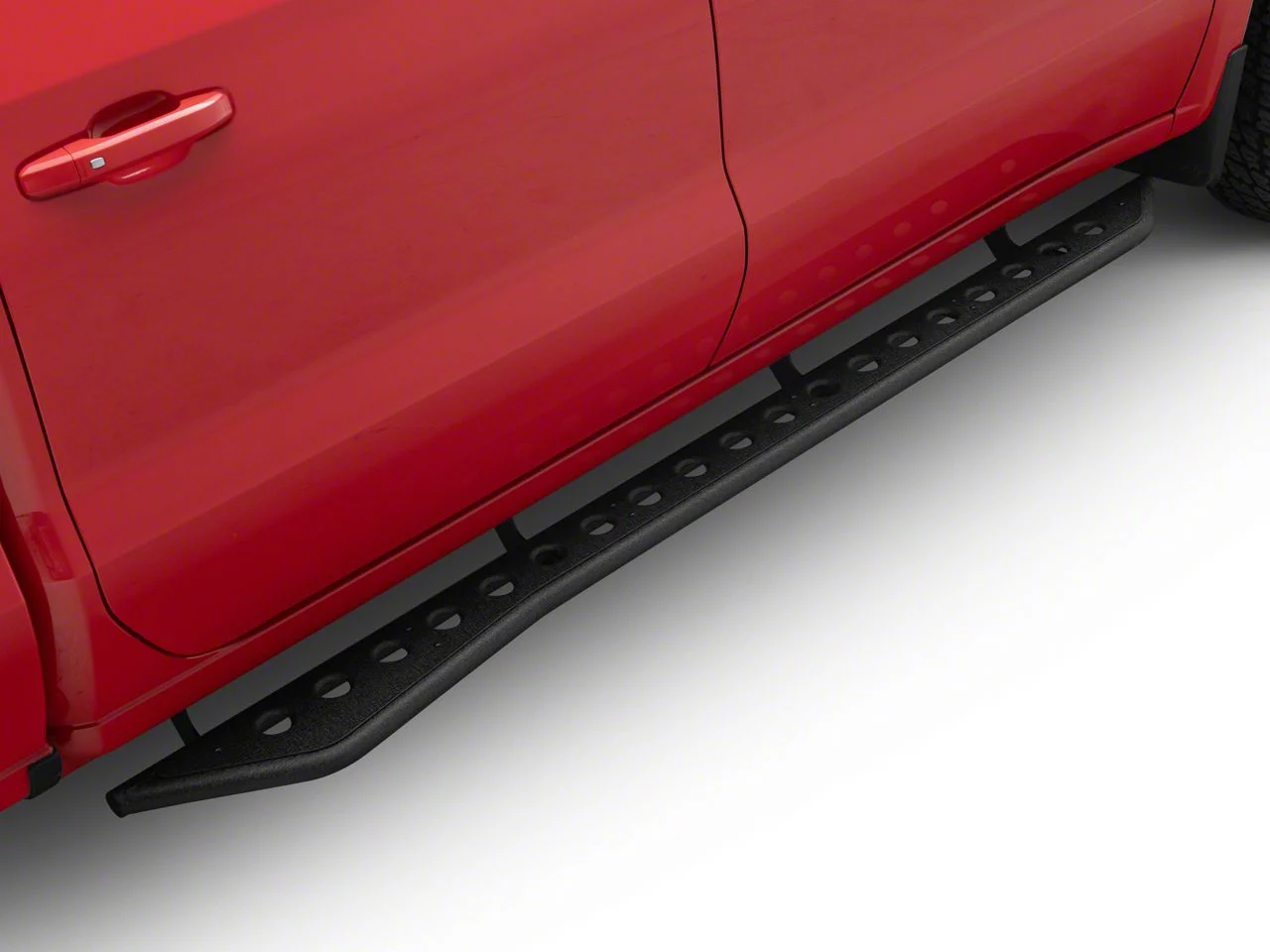 RS Series Running Boards; Textured Black (19-26 Silverado 1500 Crew Cab)