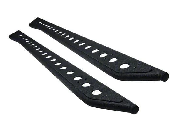 RS Series Running Boards; Textured Black (19-26 Silverado 1500 Double Cab)