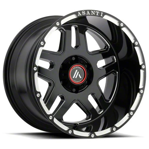 Asanti Enforcer Gloss Black Milled 6-Lug Wheel; 20x9; 40mm Offset (19-26 Sierra 1500)