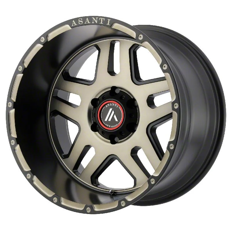 Asanti Enforcer Matte Black Machined Tint 6-Lug Wheel; 20x9; 18mm Offset (19-26 Sierra 1500)