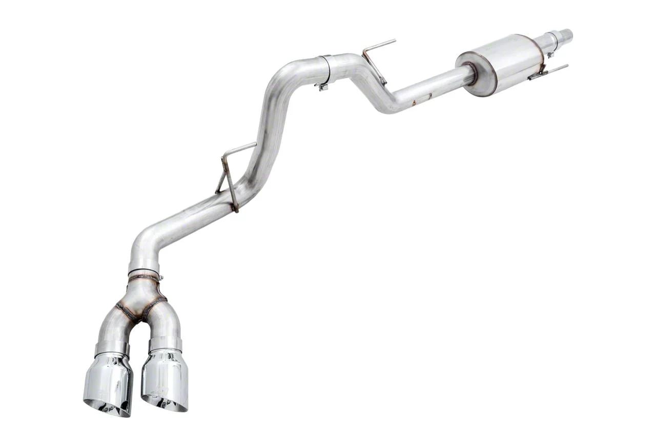 AWE 0FG Single Exhaust System with Chrome Silver Tips; Side Exit (15-20 3.5L EcoBoost, Excluding Raptor & 19-20 F-150 Limited)