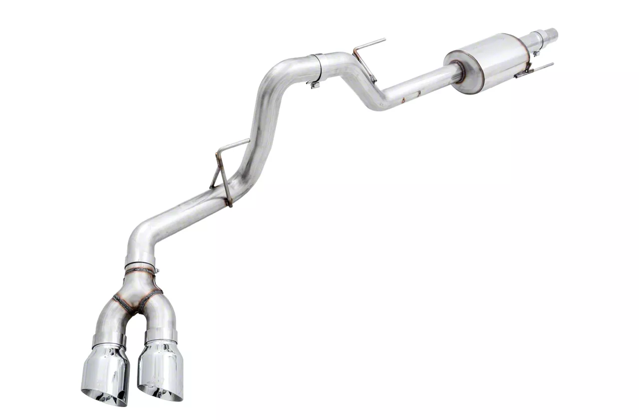 AWE 0FG Single Exhaust System with Chrome Silver Tips; Side Exit (15-20 5.0L F-150)