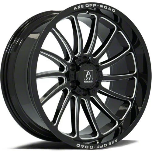 Axe Wheels Chronus Gloss Black Milled 6-Lug Wheel; 20x10; -19mm Offset (15-20 Yukon)