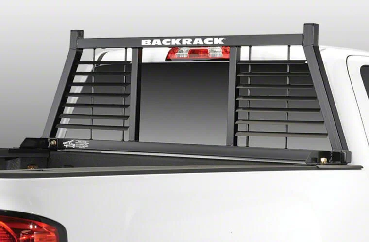 BackRack Half Louvered Headache Rack Frame with 31-Inch Wide Toolbox No Drill Installation Kit (04-14 F-150 Styleside)