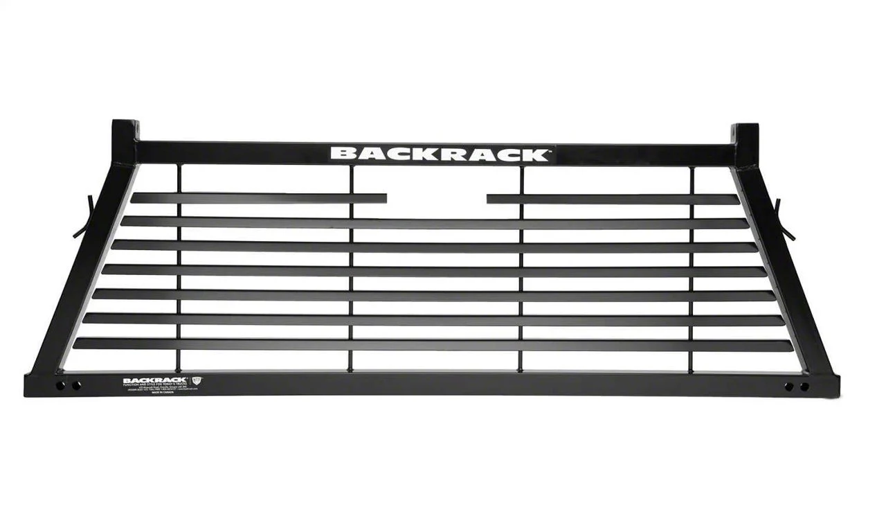 BackRack Louvered Headache Rack Frame with Standard No Drill Installation Kit and Rear Bed Bar (19-26 Sierra 1500)
