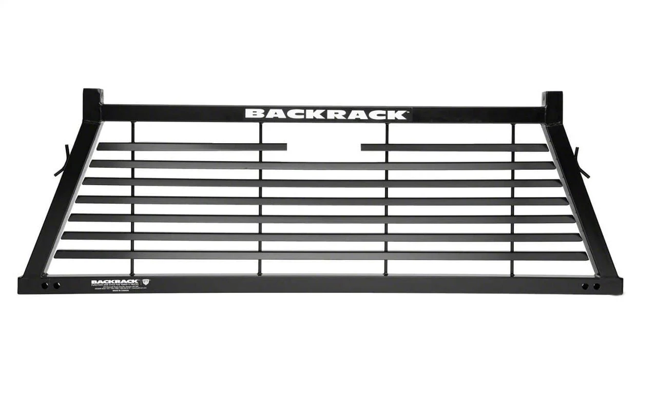 BackRack Louvered Headache Rack Frame with Standard No Drill Installation Kit and Rear Bed Bar (19-26 Silverado 1500)