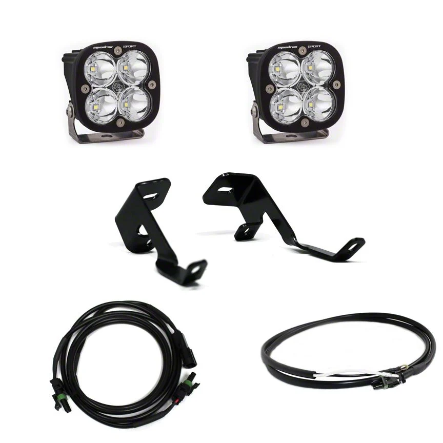 Baja Designs Squadron Pro LED Lights with A-Pillar Mounting Brackets (15-20 F-150)