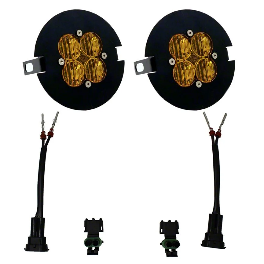 Baja Designs Squadron SAE LED Fog Light Pocket Kit; Amber (06-14 F-150, Excluding Raptor)