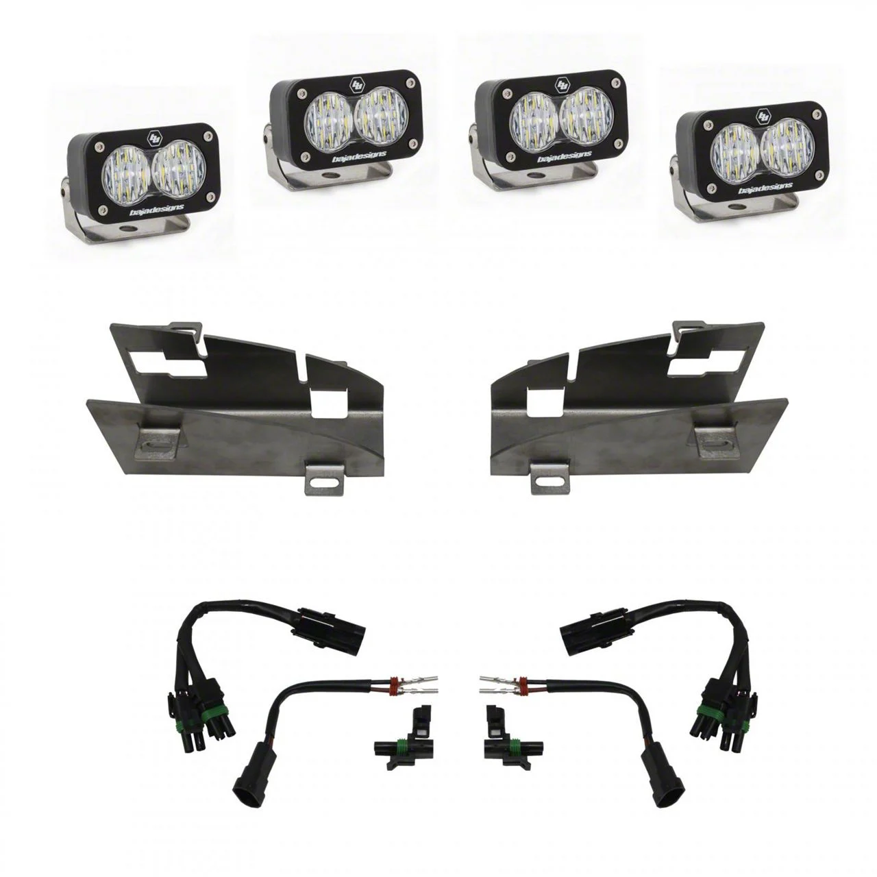 Baja Designs S2 Sport Dual LED Fog Light Pocket Kit; Clear (19-24 RAM 1500 Rebel)