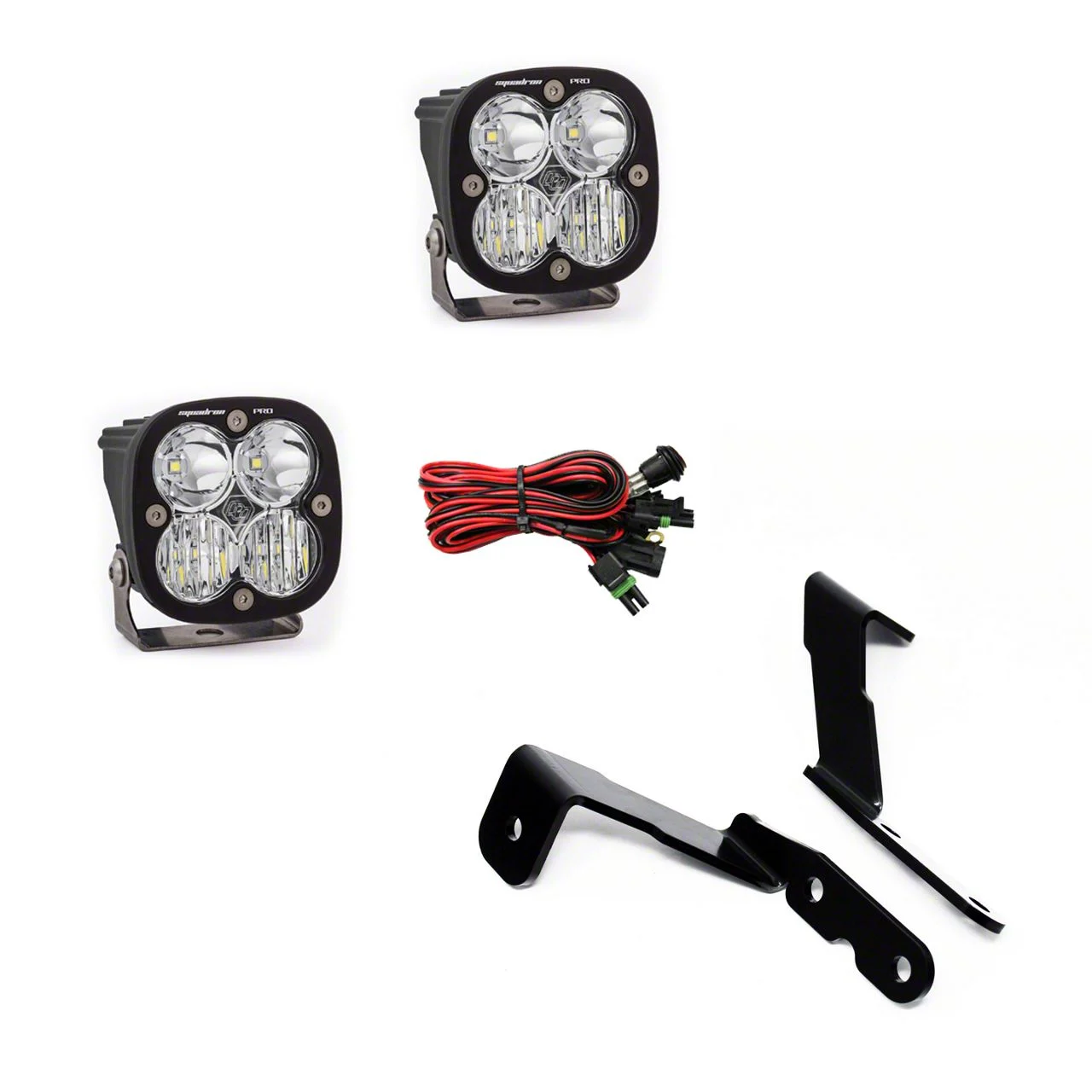 Baja Designs Squadron Pro LED Lights with A-Pillar Mounting Brackets (07-13 Silverado 1500)