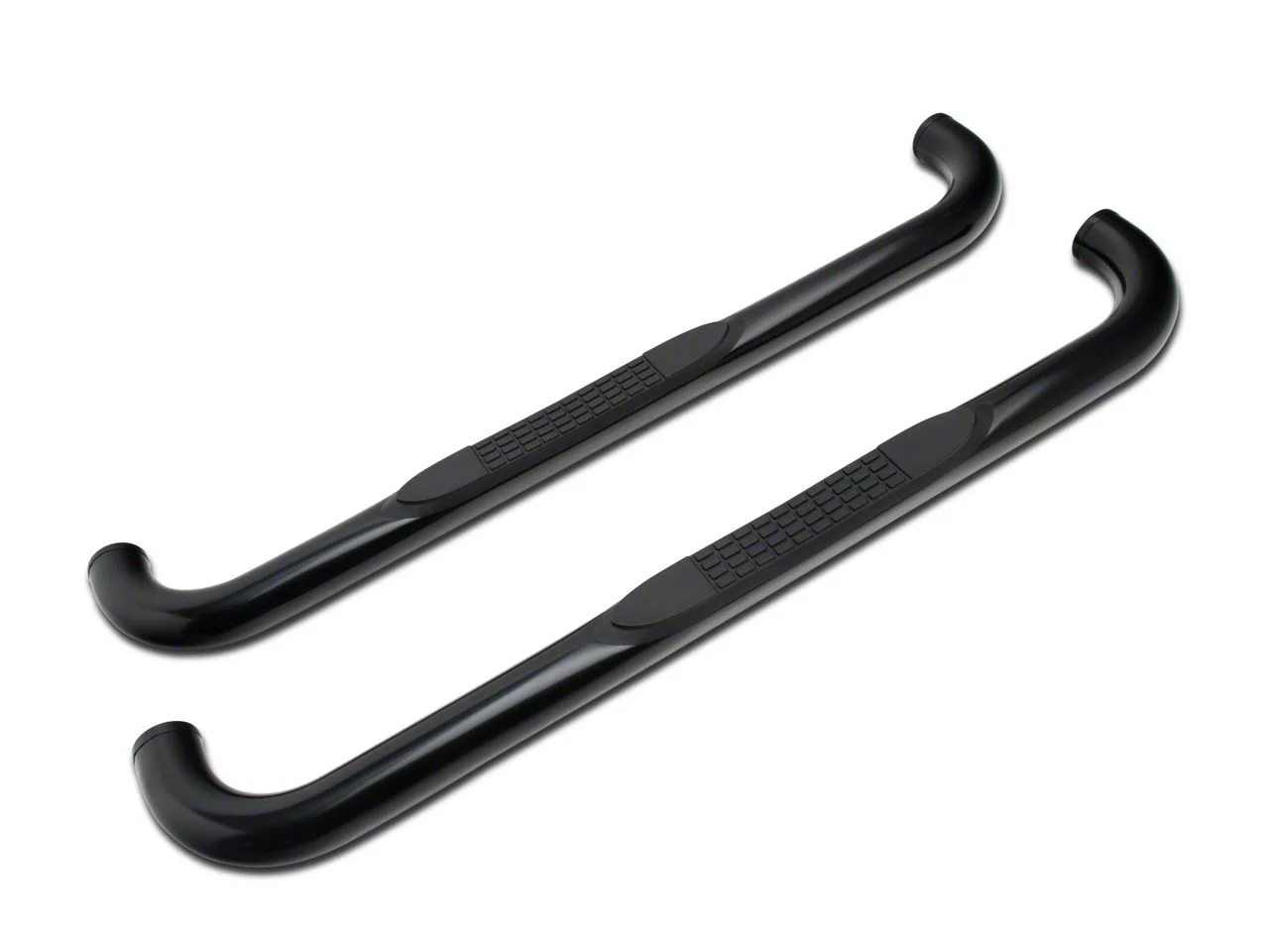 Barricade 3-Inch 90 Degree Bent End Side Step Bars; Black (17-26 F-350 Super Duty Regular Cab)