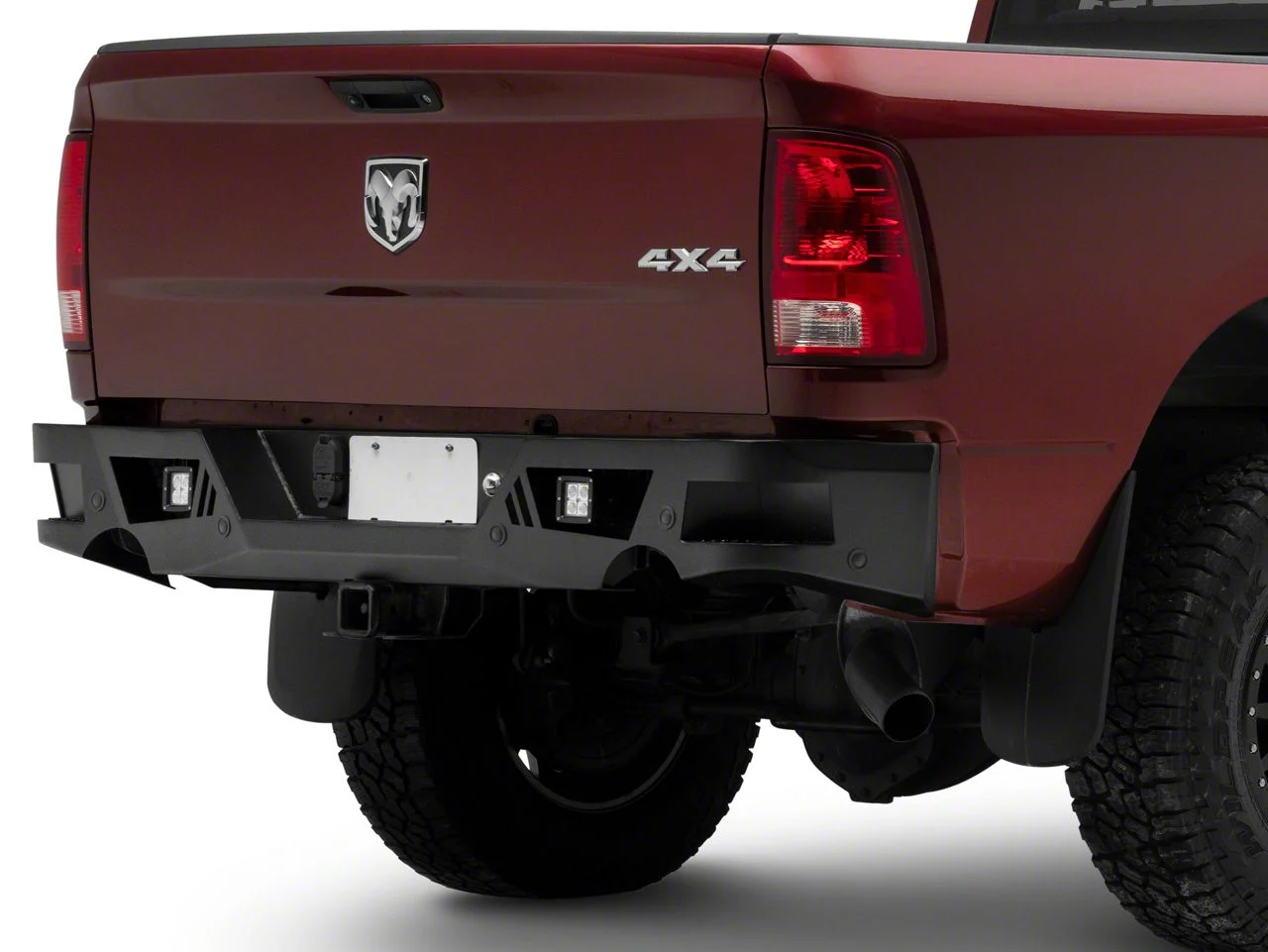 Barricade Extreme HD Rear Bumper with LED Spot Lights; Textured Black (10-26 RAM 3500)