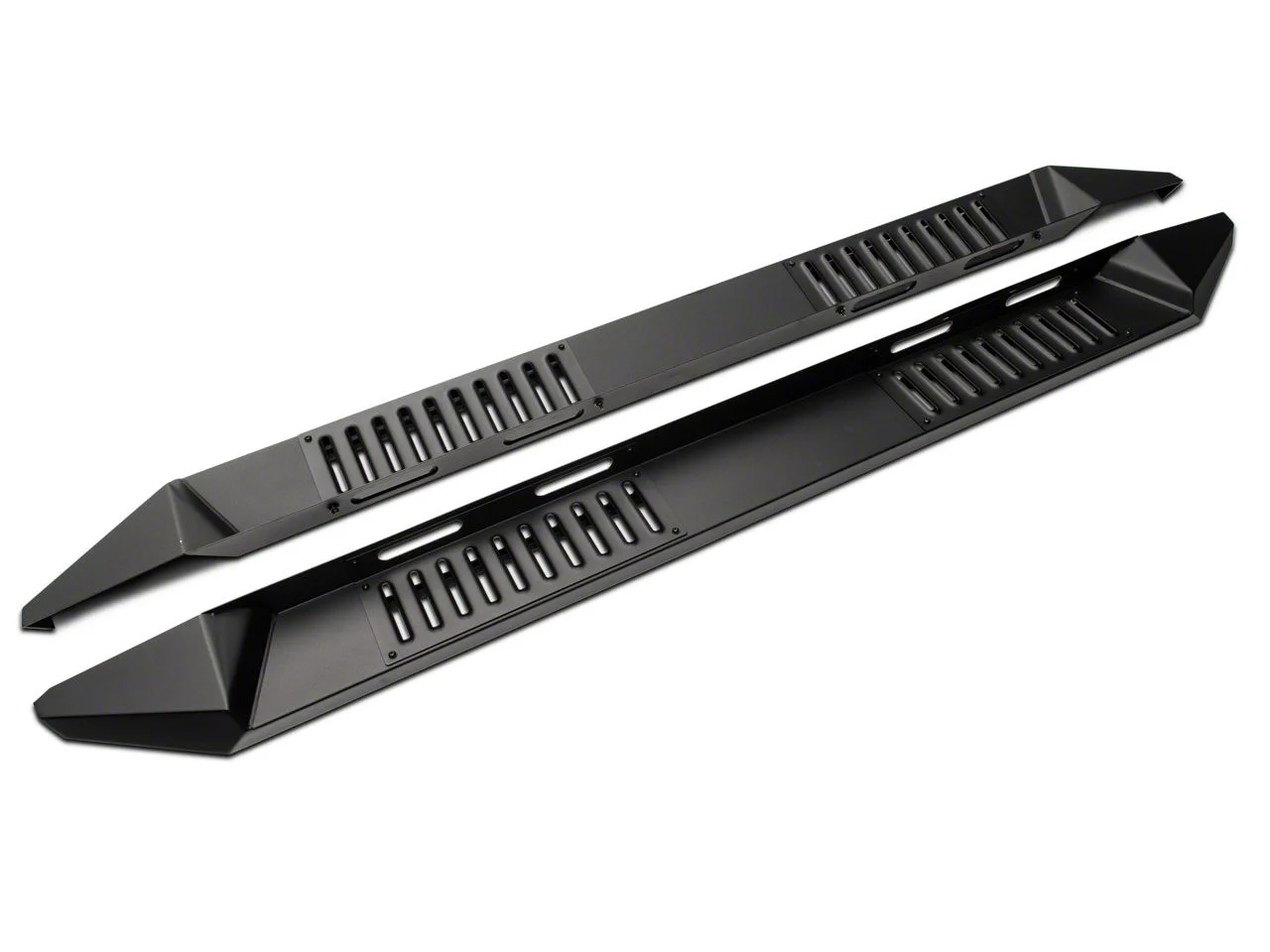 Barricade Steel Running Boards; Black (07-19 Sierra 2500 HD Crew Cab)