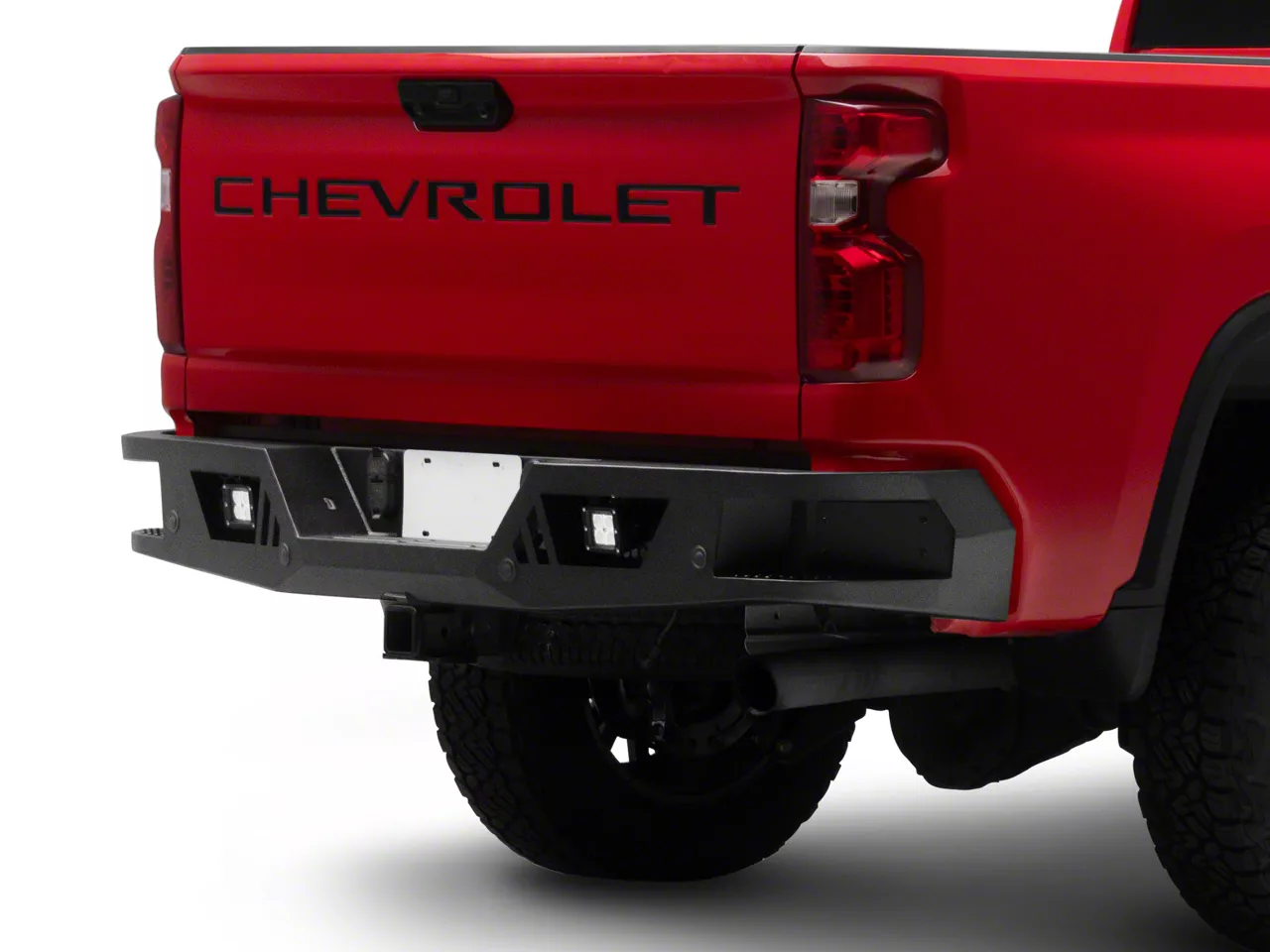 Barricade HD Rear Bumper with LED Fog Lights (20-26 Silverado 2500 HD)