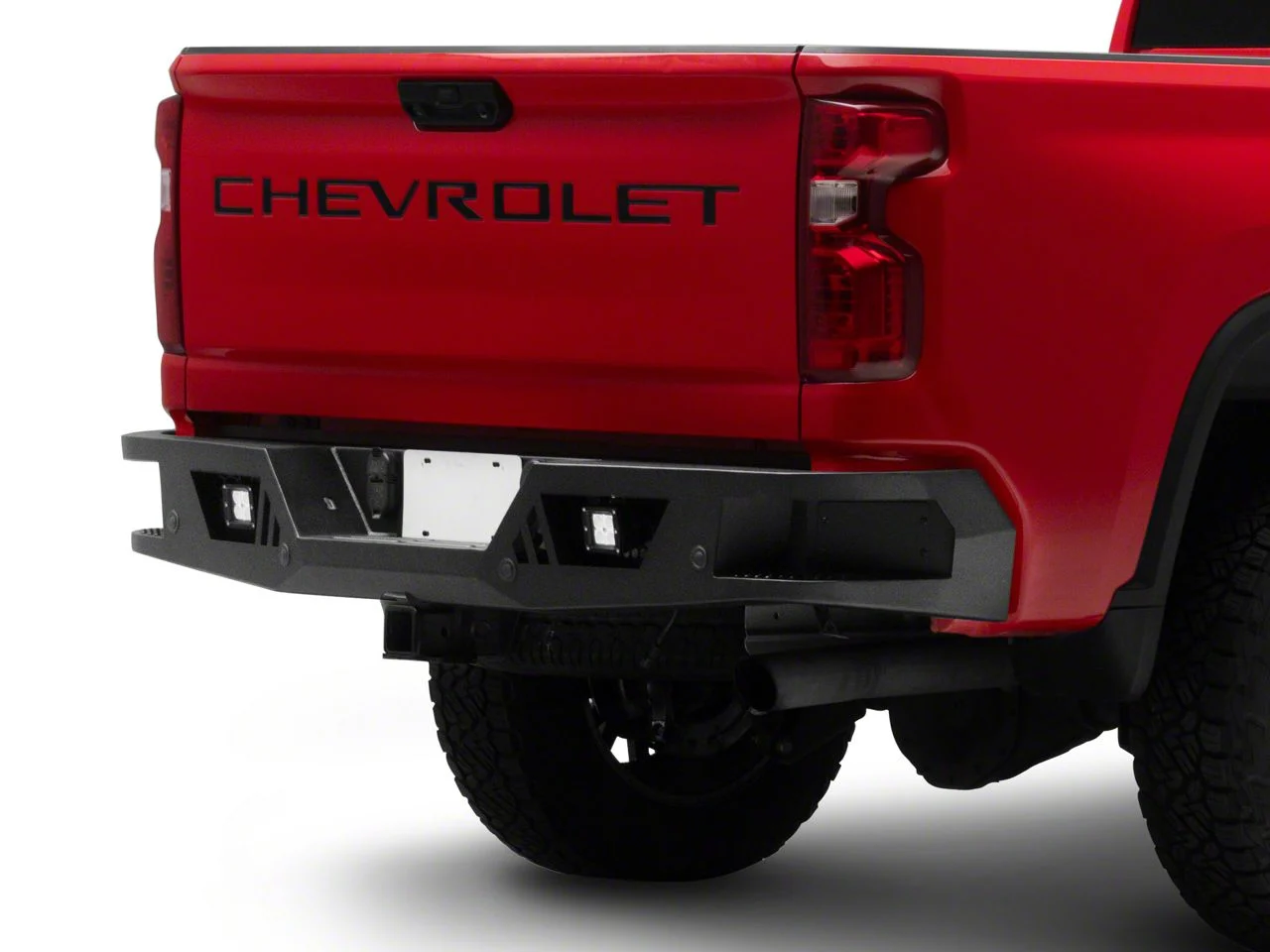 Barricade HD Rear Bumper with LED Fog Lights (20-26 Silverado 3500 HD)
