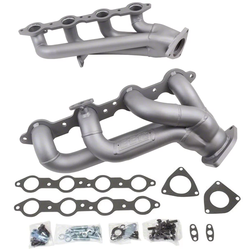 BBK 1-3/4-Inch Tuned Length Shorty Headers; Titanium Ceramic (07-13 4.8L, 5.3L Tahoe)
