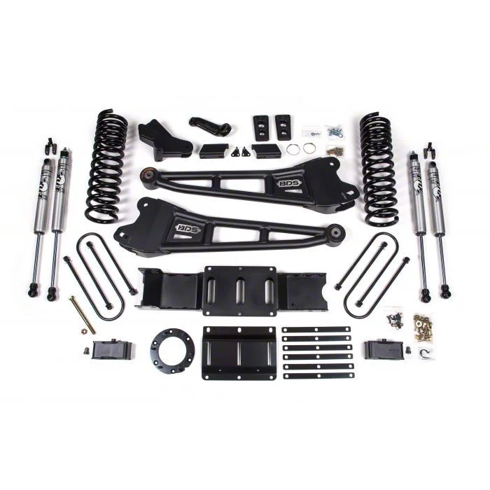 BDS 3-Inch Radius Arm Suspension Lift Kit with FOX 2.0 Performance Shocks for 6-Bolt Transfer Cases (19-24 4WD 6.7L RAM 3500 w/ Factory Overload Springs & w/o Air Ride)