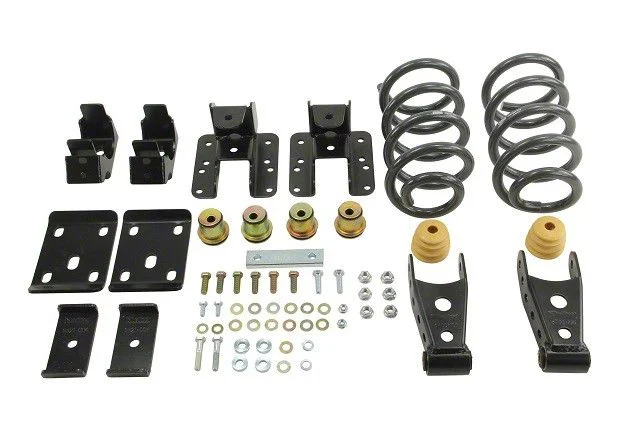 Belltech Lowering Kit; 1 to 2-Inch Front / 4-Inch Rear (14-18 2WD Sierra 1500 Double Cab, Crew Cab)