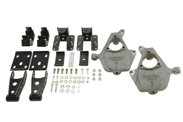 Belltech Lowering Kit; 2-Inch Front / 4-Inch Rear (14-16 2WD Sierra 1500 w/ Stock Cast Steel Control Arms)