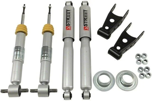 Belltech Lowering Kit with Street Performance Shocks; +1 to -2-Inch Front / 2 to -3-Inch Rear (14-18 2WD Sierra 1500, Excluding Denali)