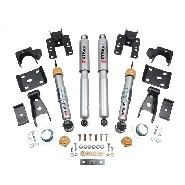 Belltech Lowering Kit with Street Performance Shocks; +2 to -2-Inch Front / 4-Inch Rear (16-18 4WD Sierra 1500, Excluding Denali)