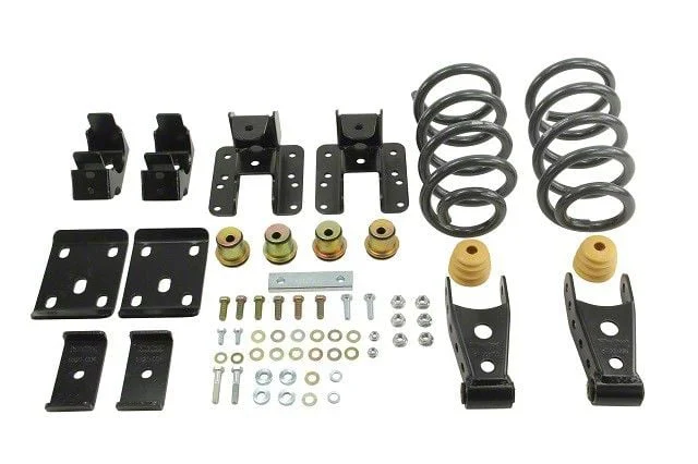 Belltech Lowering Kit; 1 to 2-Inch Front / 4-Inch Rear (14-18 2WD Silverado 1500 Double Cab, Crew Cab)