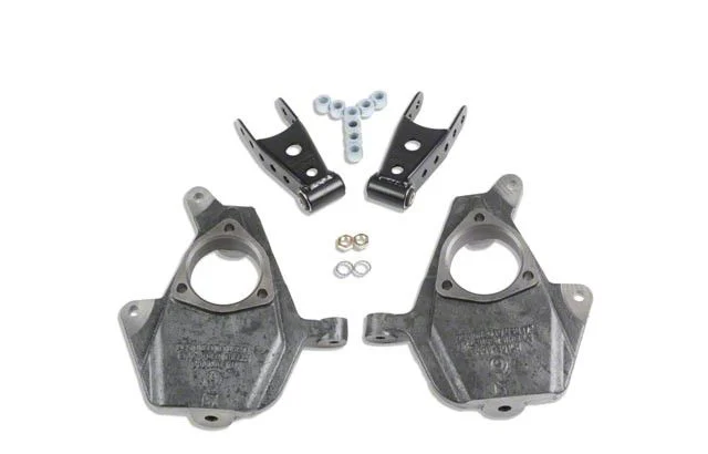 Belltech Lowering Kit; 2-Inch Front / 2 to 3-Inch Rear (14-16 2WD Silverado 1500 w/ Stock Cast Steel Control Arms)