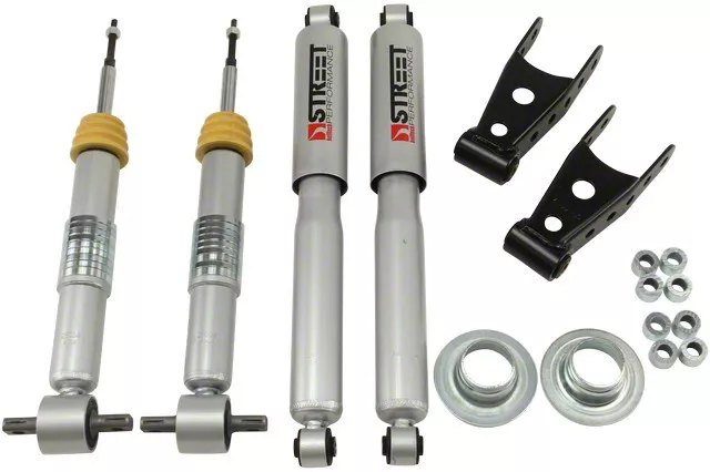 Belltech Lowering Kit with Street Performance Shocks; +1 to -2-Inch Front / 2 to -3-Inch Rear (14-18 2WD Silverado 1500)