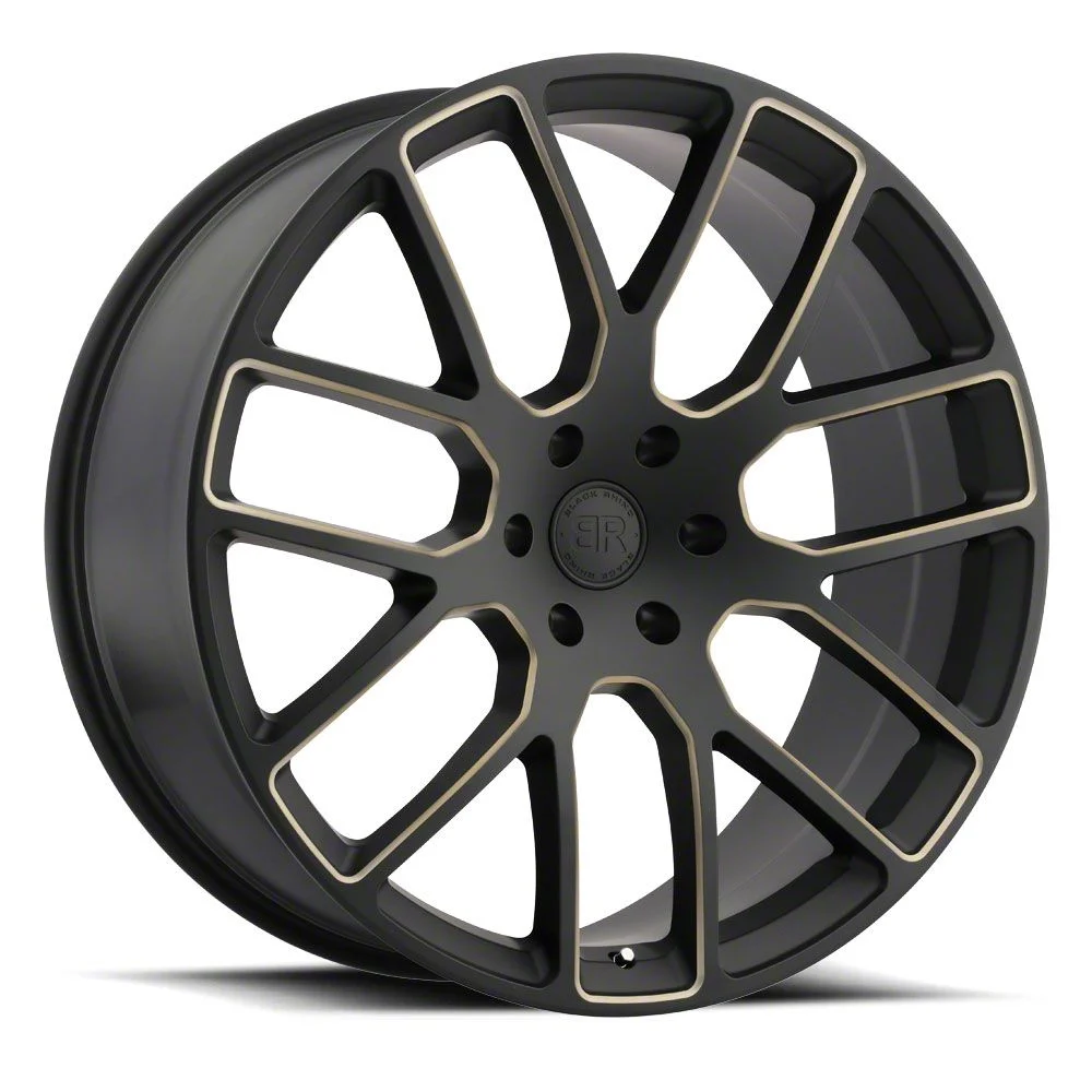 Black Rhino Kunene Matte Black Dart Tint Milled 5-Lug Wheel; 20x9; 20mm Offset (02-08 RAM 1500, Excluding Mega Cab)