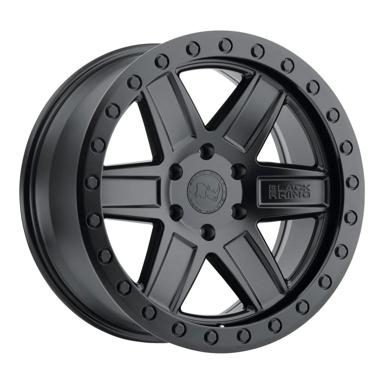 Black Rhino Attica Matte Black with Black Bolts 6-Lug Wheel; 18x9.5; -18mm Offset (14-18 Sierra 1500)