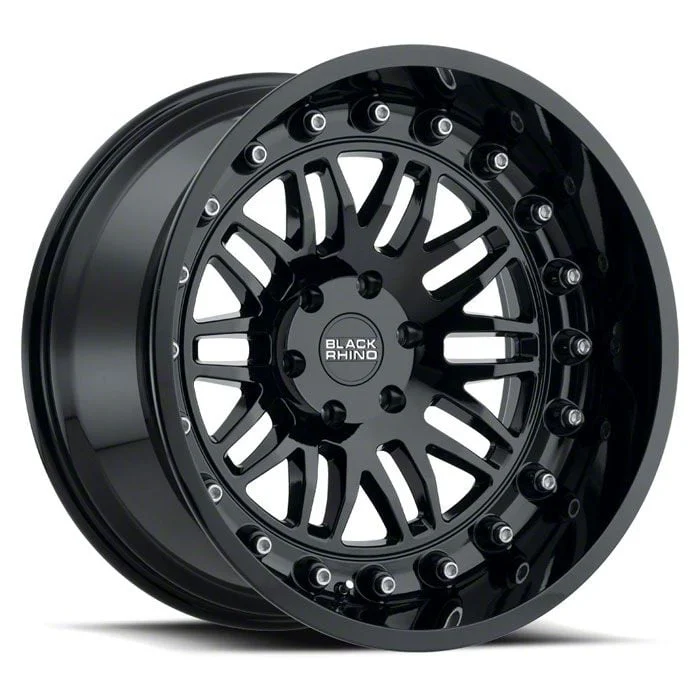 Black Rhino Fury Gloss Black 6-Lug Wheel; 17x9.5; 12mm Offset (14-18 Sierra 1500)
