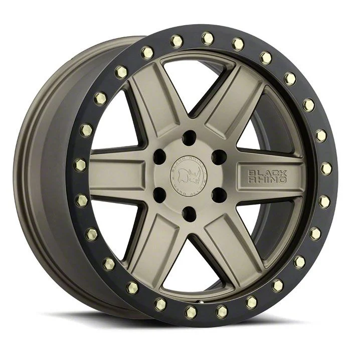 Black Rhino Attica Matte Bronze with Brass Bolts 6-Lug Wheel; 18x9.5; -18mm Offset (14-18 Silverado 1500)