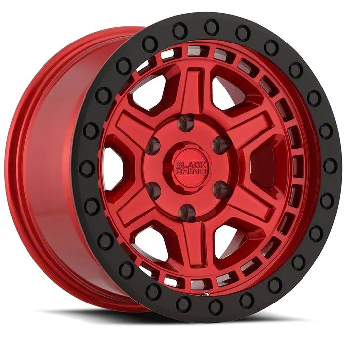 Black Rhino Reno Candy Red with Black Bolts 6-Lug Wheel; 17x9; 0mm Offset (15-20 Yukon)