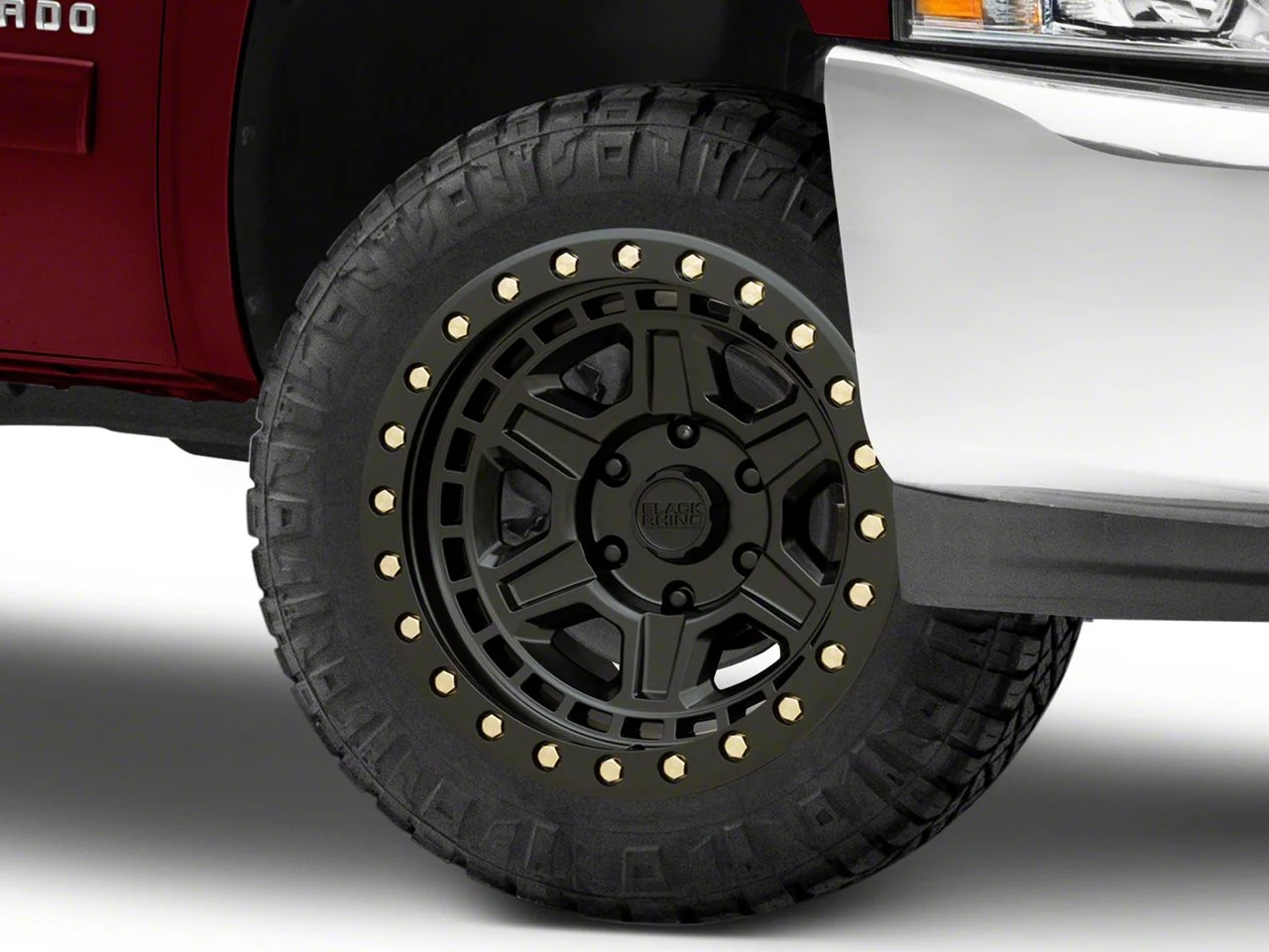 Black Rhino Reno Matte Black with Brass Bolts 6-Lug Wheel; 20x9.5; 12mm Offset (07-13 Silverado 1500)