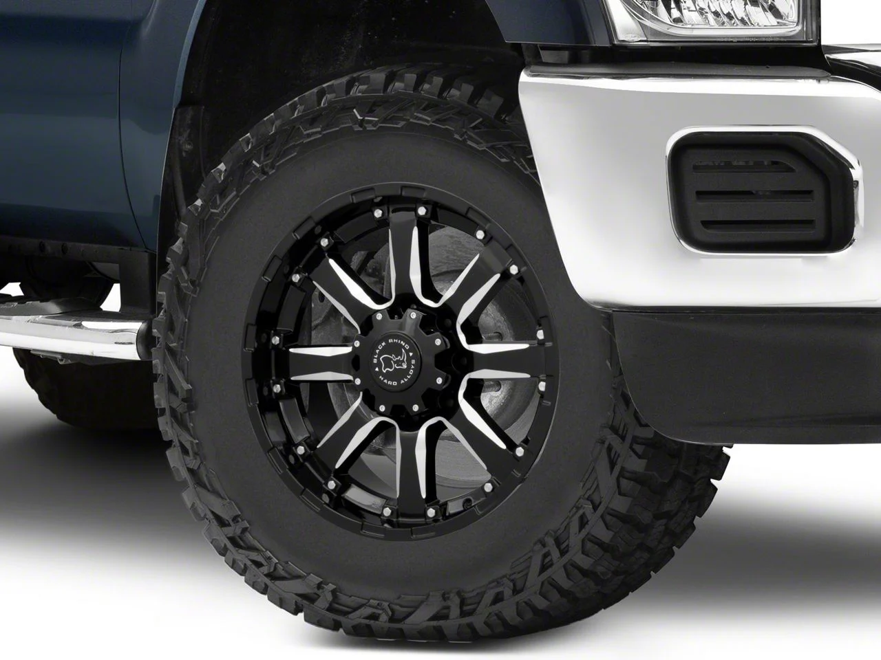 Black Rhino Sierra Gloss Black Milled 8-Lug Wheel; 18x9; 12mm Offset (11-16 F-250 Super Duty)