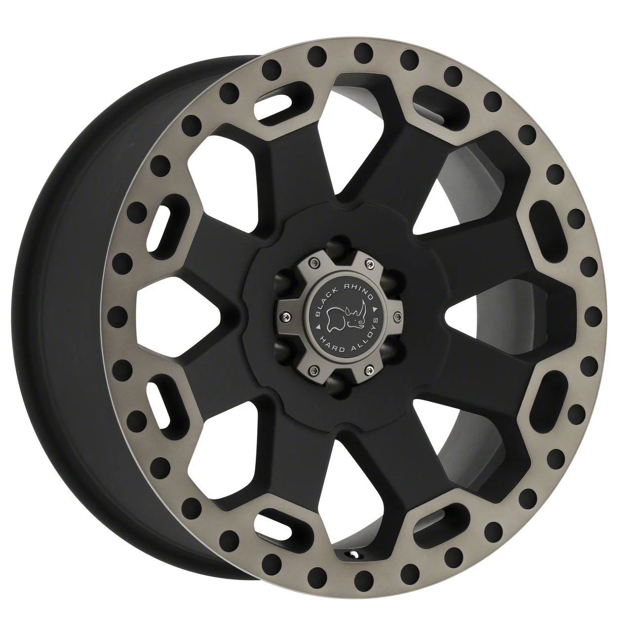 Black Rhino Warlord Matte Black with Machined Dark Tint Lip 8-Lug Wheel; 18x9; 12mm Offset (11-16 F-250 Super Duty)