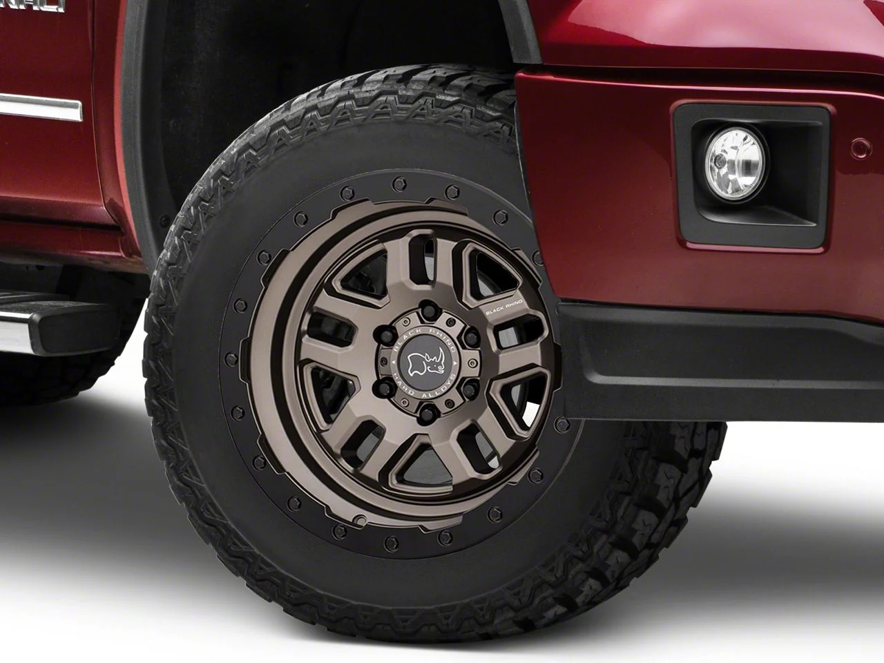 Black Rhino Barstow Matte Bronze with Matte Black Lip 6-Lug Wheel; 20x9.5; -18mm Offset (14-18 Sierra 1500)