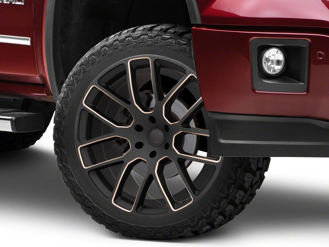 Black Rhino Kunene Matte Black Dart Tint Milled 6-Lug Wheel; 22x9.5; 25mm Offset (14-18 Sierra 1500)