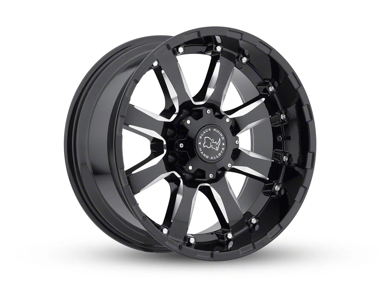 Black Rhino Sierra Gloss Black Milled 6-Lug Wheel; 18x9; -12mm Offset (14-18 Sierra 1500)