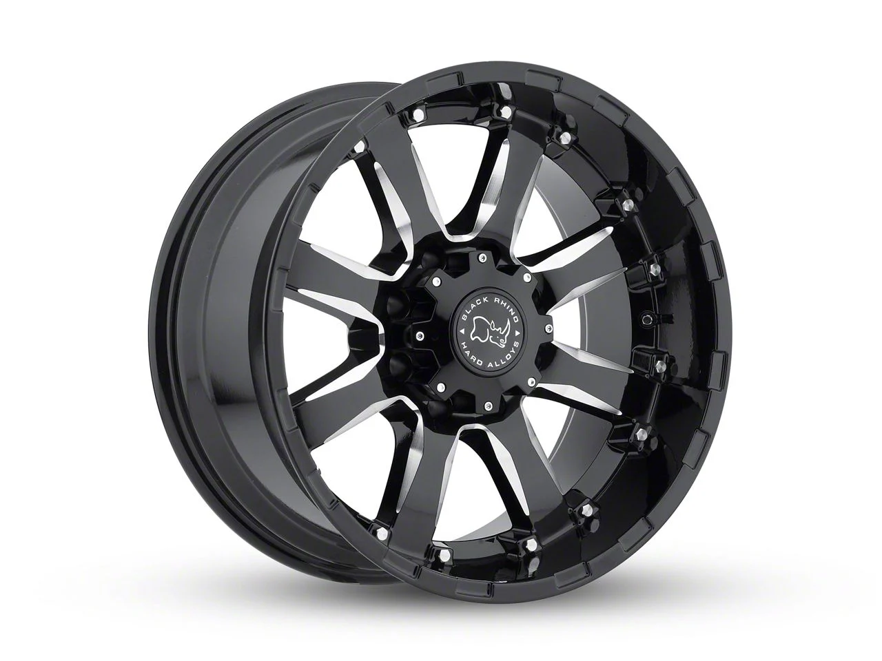 Black Rhino Sierra Gloss Black Milled 6-Lug Wheel; 18x9; 12mm Offset (14-18 Sierra 1500)