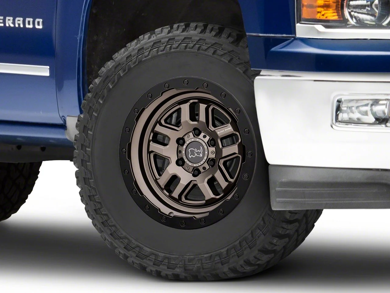 Black Rhino Barstow Matte Bronze with Matte Black Lip 6-Lug Wheel; 18x9.5; -18mm Offset (14-18 Silverado 1500)